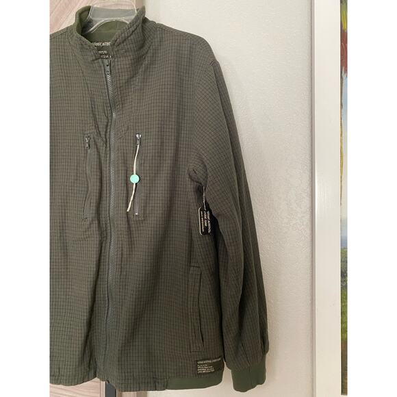 NWT Stussy Men’s large olive checked jacket - Picture 2 of 7